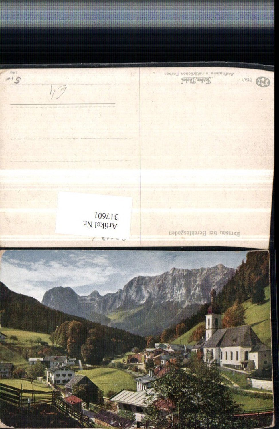 317601,Ramsau b. Berchtesgaden Totale Kirche Bergkulisse
