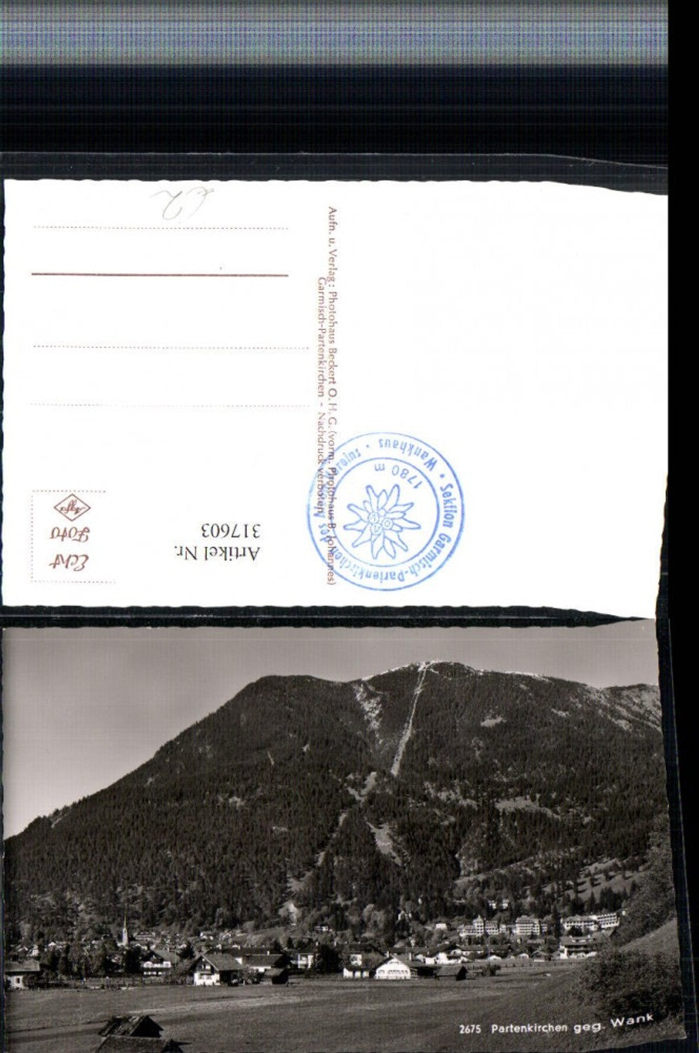 317603,Partenkirchen Totale geg. Wank