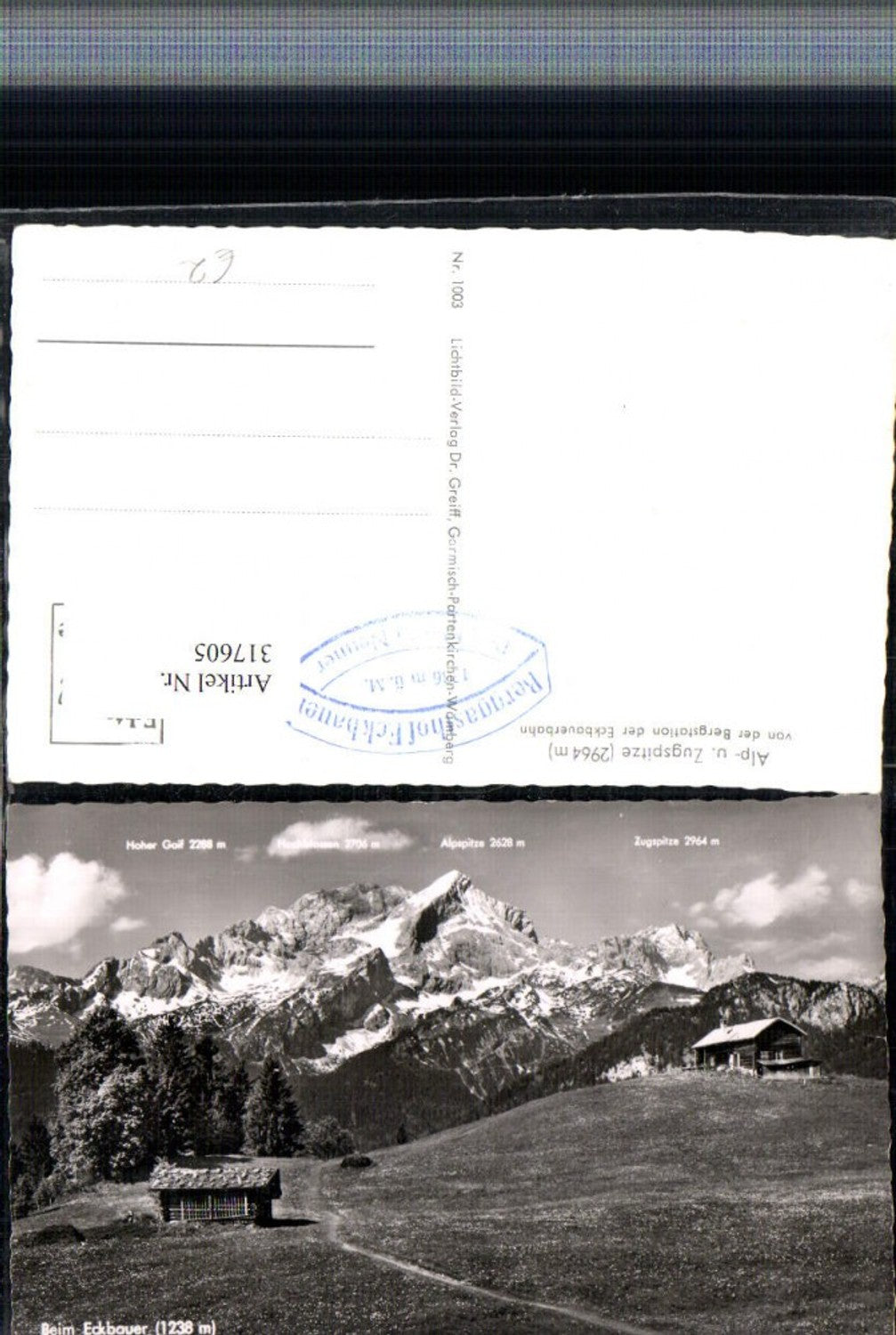 317605,Alp- und Zugspitze b. Eckbauer b. Garmisch-Partenkirchen Bergkulisse