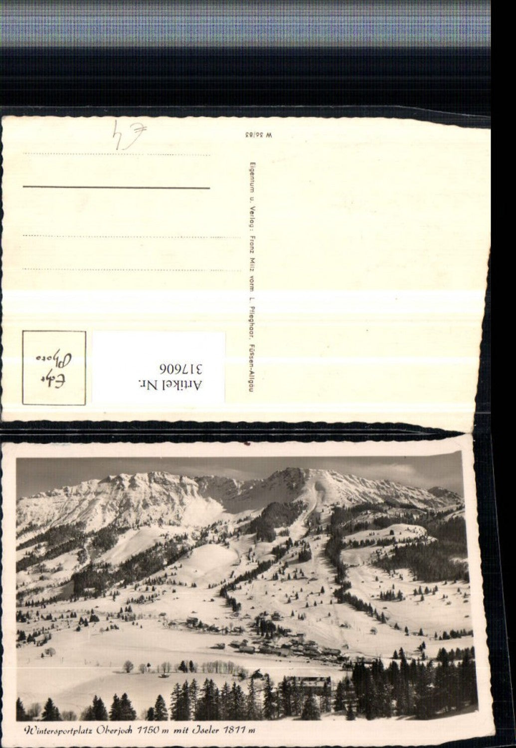 317606,Oberjoch Totale m. Iseler Bergkulisse Winterbild