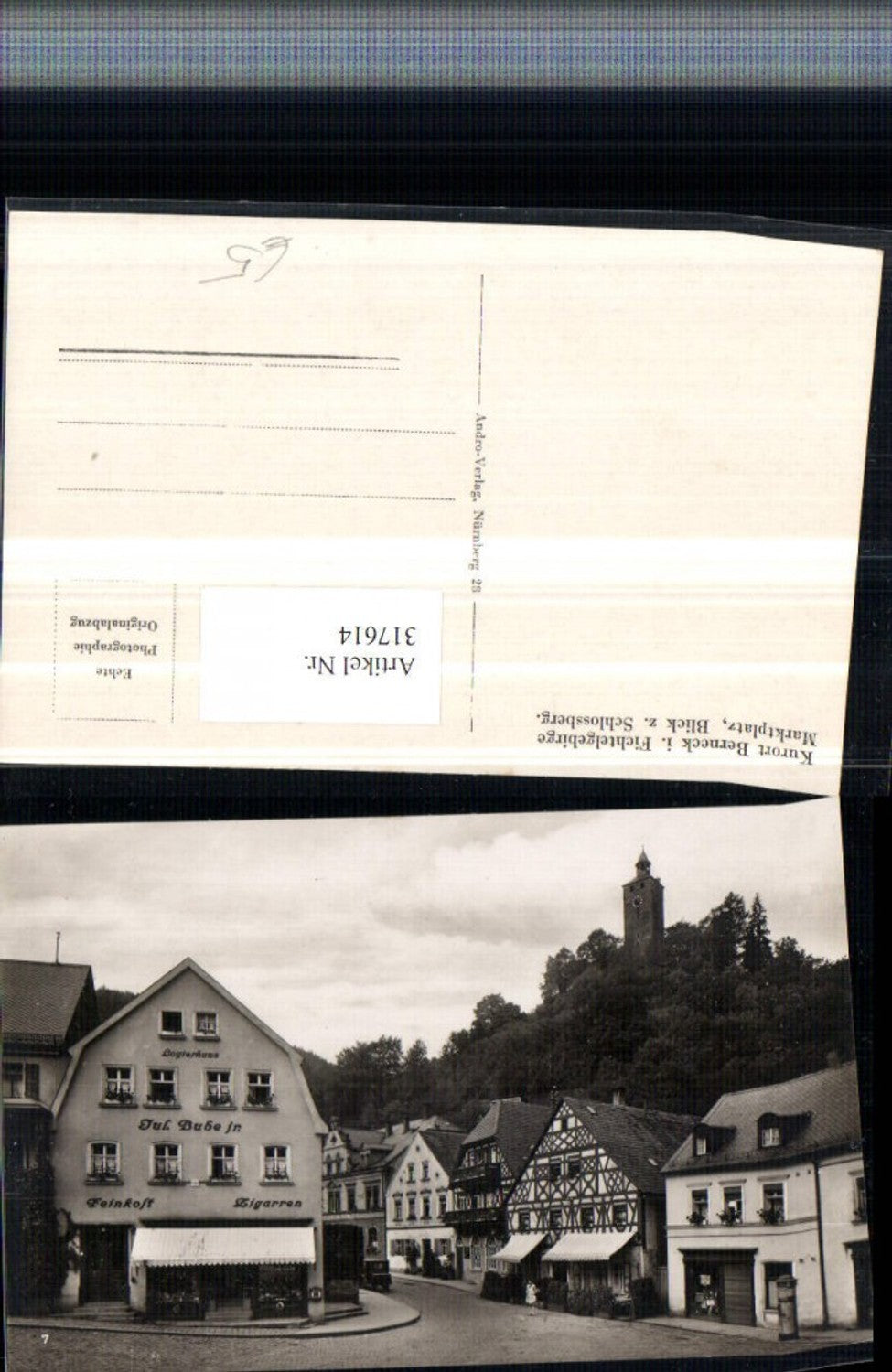 317614,Berneck im Fichtelgebirge Marktplatz m. Schlossberg