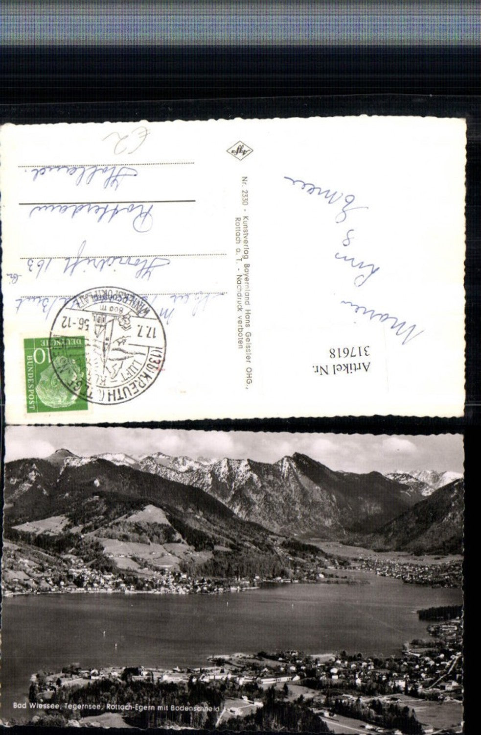 317618,Bad Wießsee Tegernsee Rottach-Egern Totale m. Bodenschneid Bergkulisse