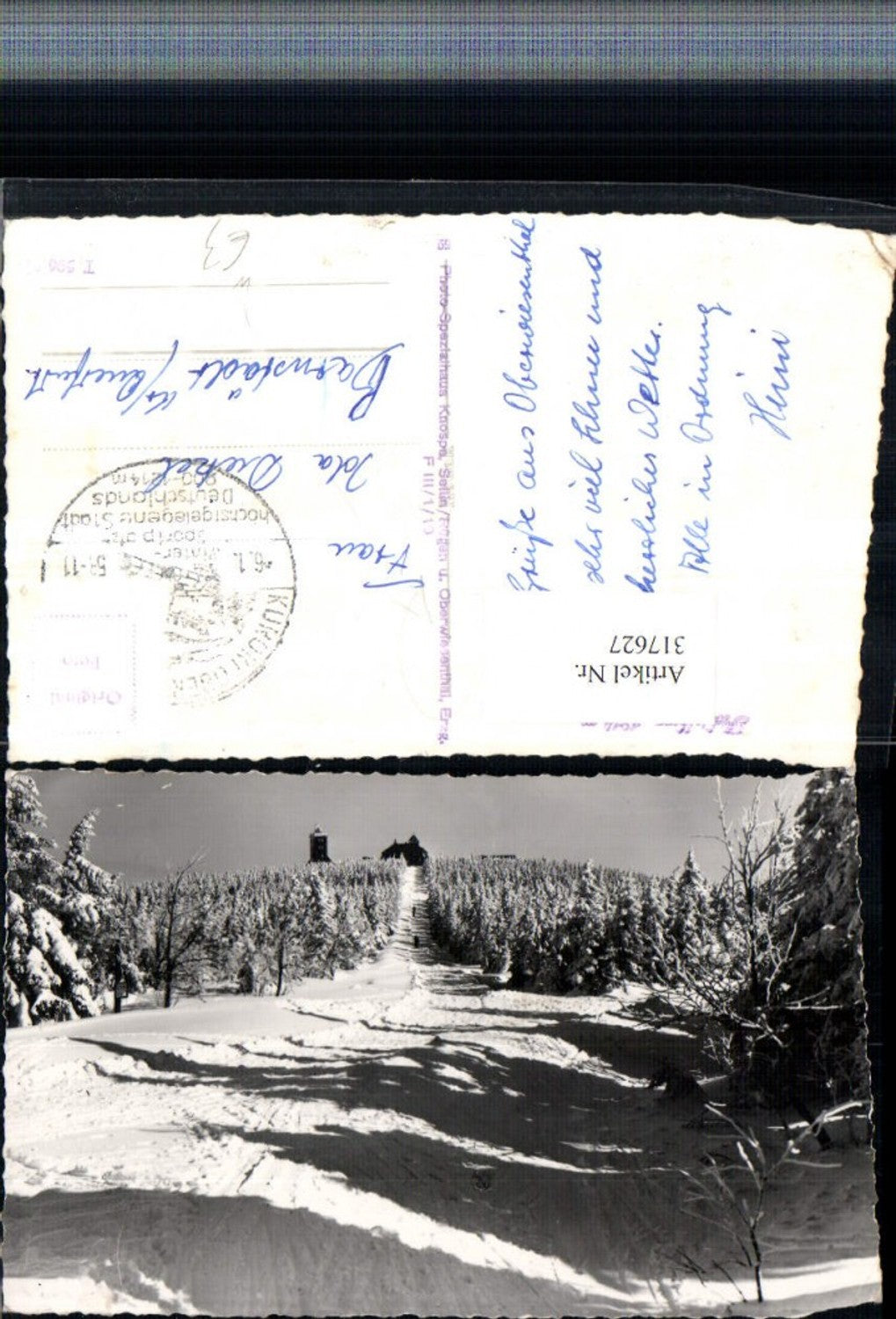 317627,Fichtelberg b. Oberwiesenthal Aussichtsturm Winterbild