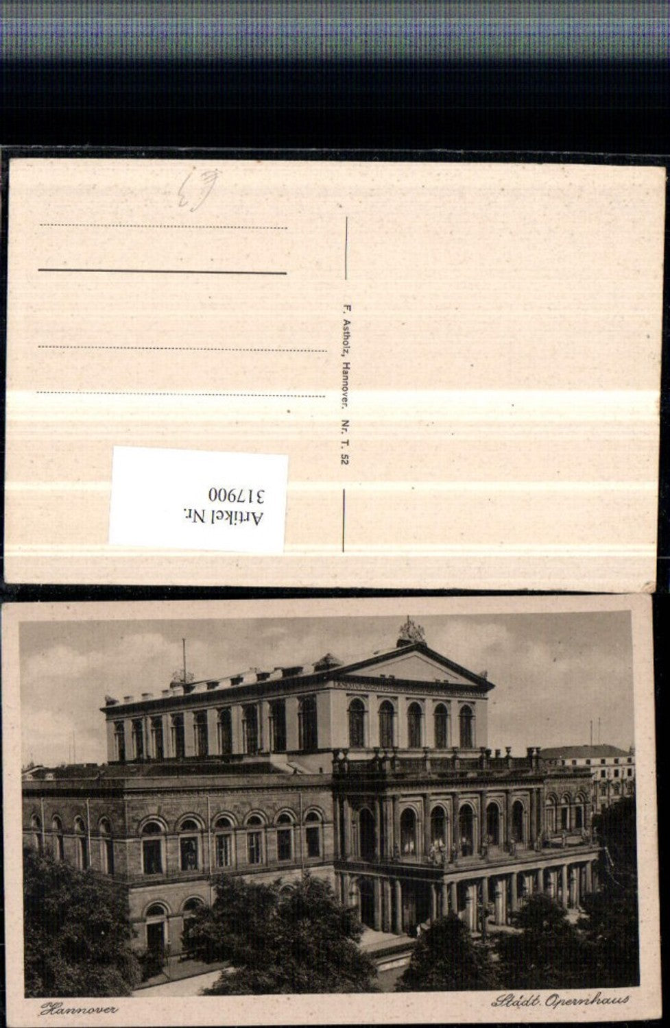 317900,Hannover Städtisches Opernhaus Gebäude