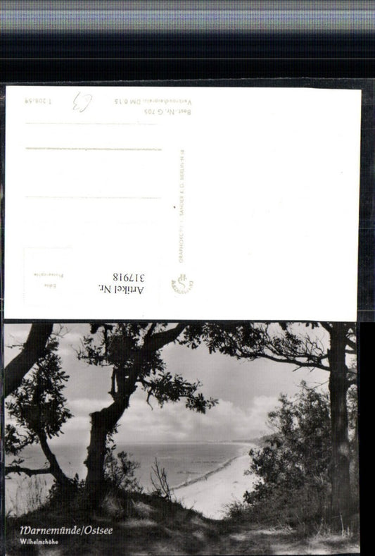 317918,Warnemünde an d. Ostsee Wilhelmshöhe Blick zum Strand
