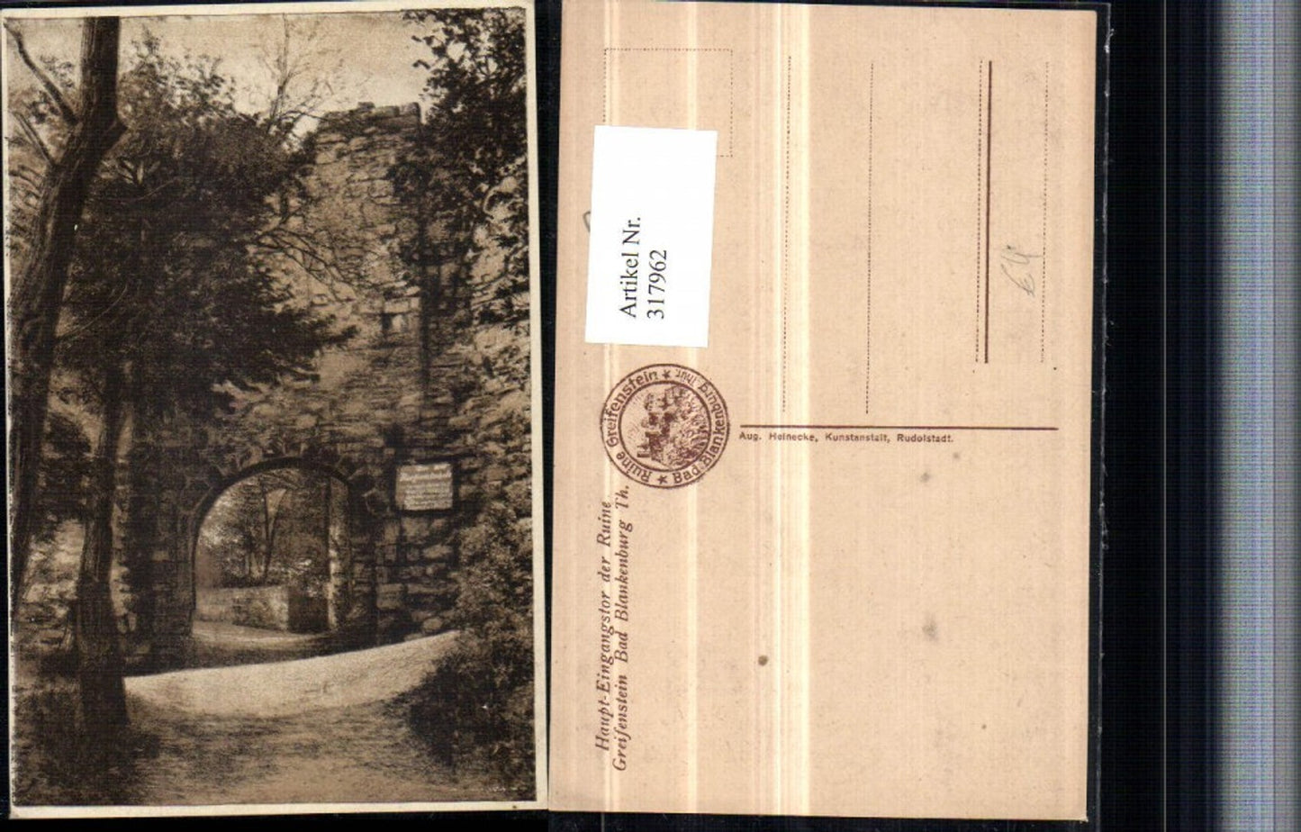 317962,Bad Blankenburg Ruine Greifenstein Eingangstor