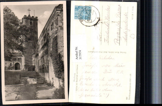 317974, Eisenach Wartburg Palace with keep and cistern tower