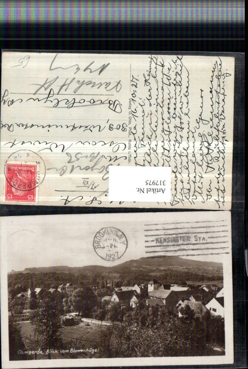 317975,Gumperda Teilansicht Blick vom Blumenhügel