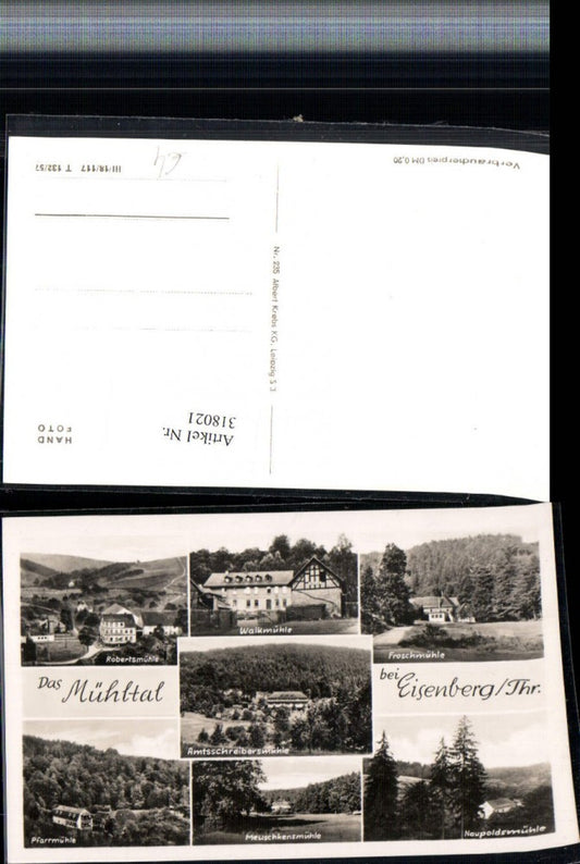 318021, The Mühltal near Eisenberg, Pfarrmühle, Walkmühle, Froschmühle, Robertsmühle, multi-view postcard
