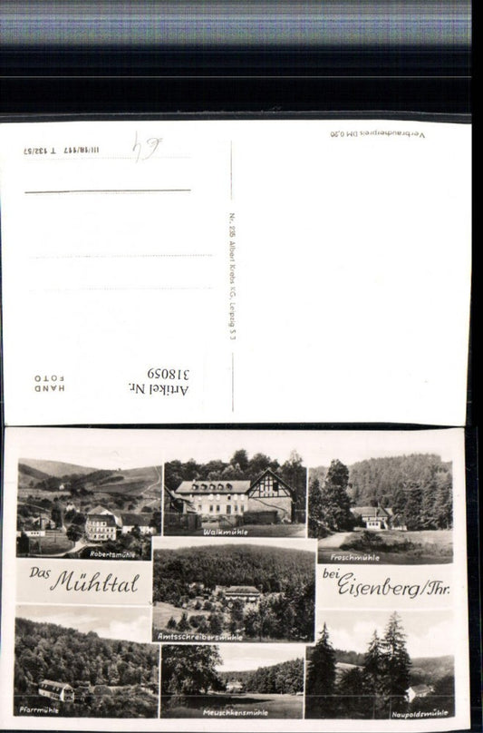 318059, The Mühltal near Eisenberg, Pfarrmühle, Walkmühle, Froschmühle, Robertsmühle, multi-view postcard