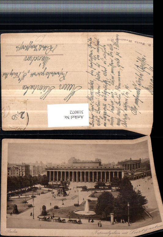 318072,Berlin Nationalgalerie m. Lustgarten Springbrunnen Denkmal