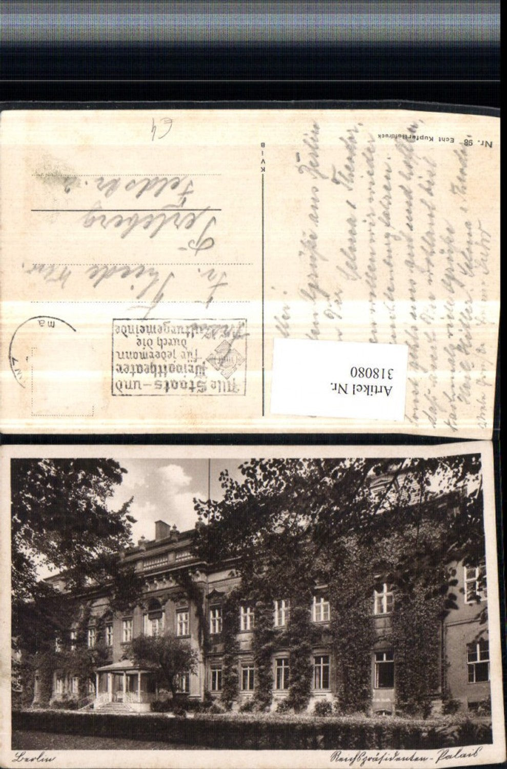 318080,Berlin Reichspräsidenten-Palais Gebäude