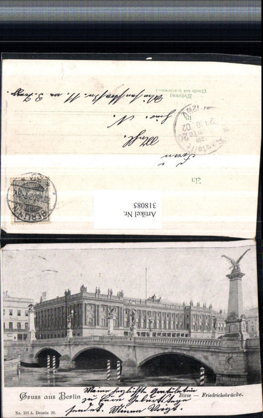 318085,Gruß aus Berlin Börse Gebäude Friedrichsbrücke Brücke