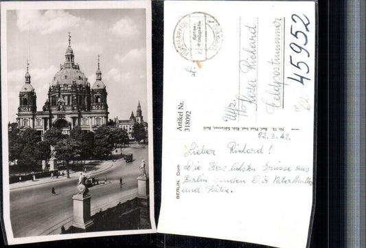 318092,Berlin Dom Kirche Feldpost Nr. 45952