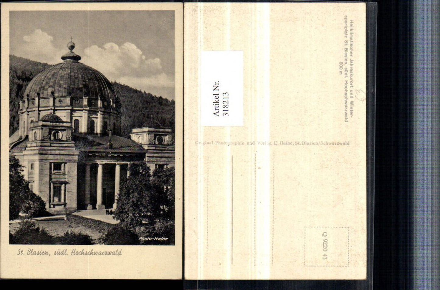 318213,St. Blasien im Hochschwarzwald Kirche Kuppel