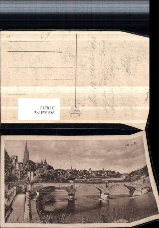 318218, Ulm on the Danube, partial view of the bridge, pub Stengel &amp; Co. 54226
