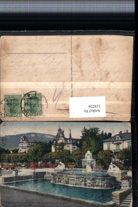 318226, Baden-Baden Josefinenbrunnen Fountain in the Gönneranlagen