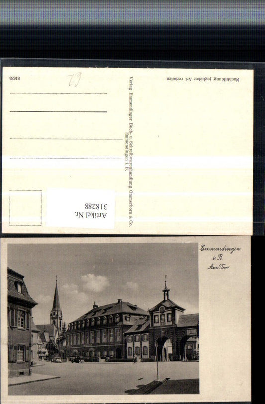 318288, Emmendingen Am Tor Street view Church tower Goethe Hall