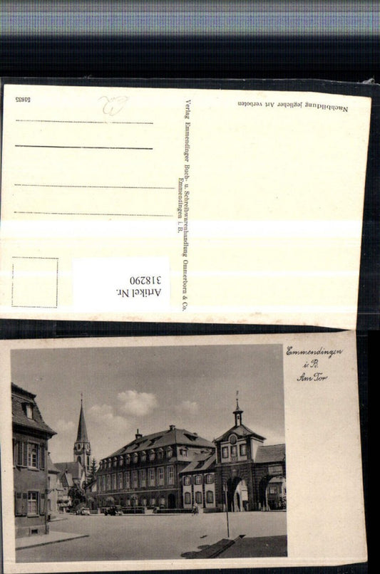 318290, Emmendingen Am Tor Street view Church tower Goethe Hall
