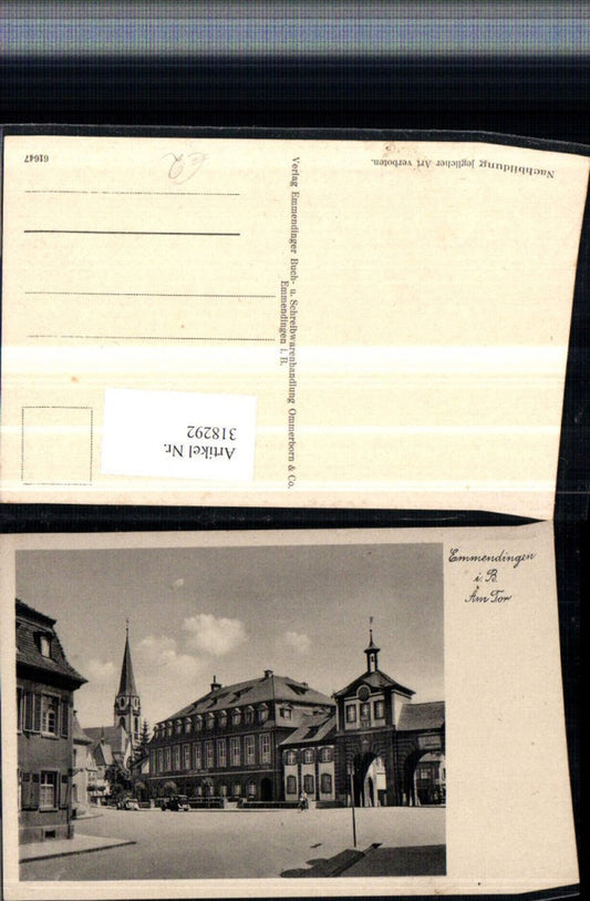 318292, Emmendingen, Am Tor, street view, church tower, Goethe Hall