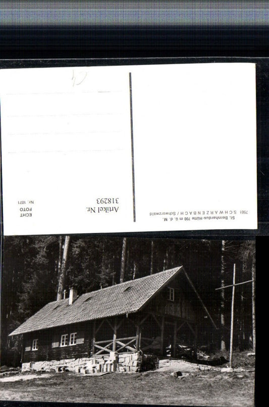 318293, Schwarzenbach im Schwarzwald St. Bernhardus-Hütte Holzhütte