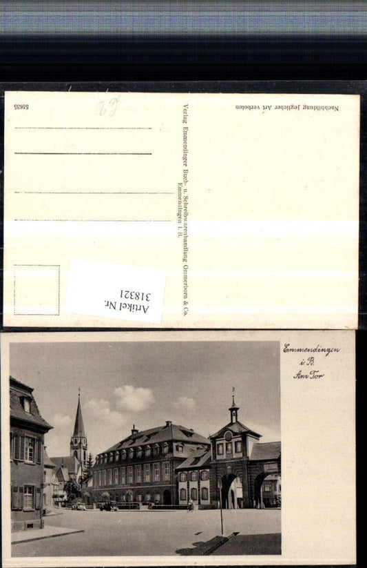 318321, Emmendingen, Am Tor, street view, church tower, Goethe Hall