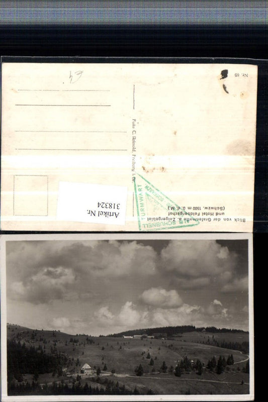 318324, View from the Grafenmatte and Hotel Feldbergerhof near Feldberg