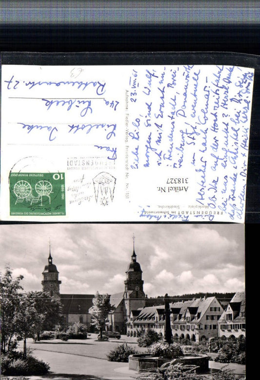 318327,Freudenstadt im Schwarzwald Marktplatz Kirche Brunnen
