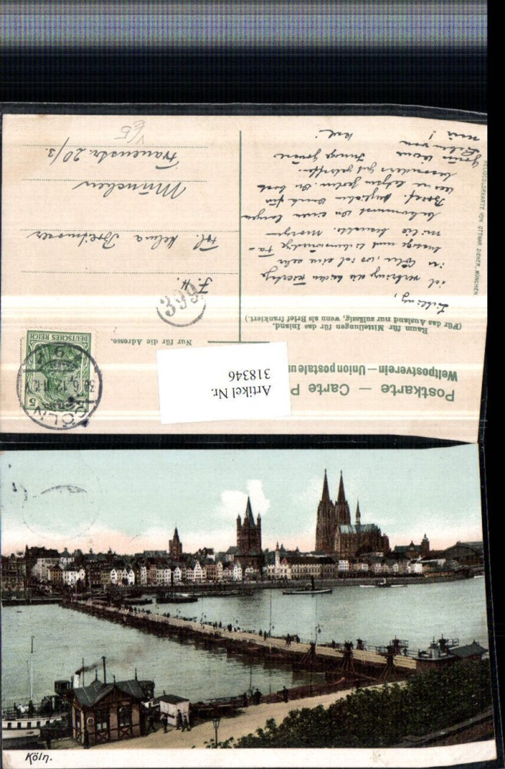 318346,Köln am Rhein Teilansicht Kirche Brücke pub Ottmar Zieher