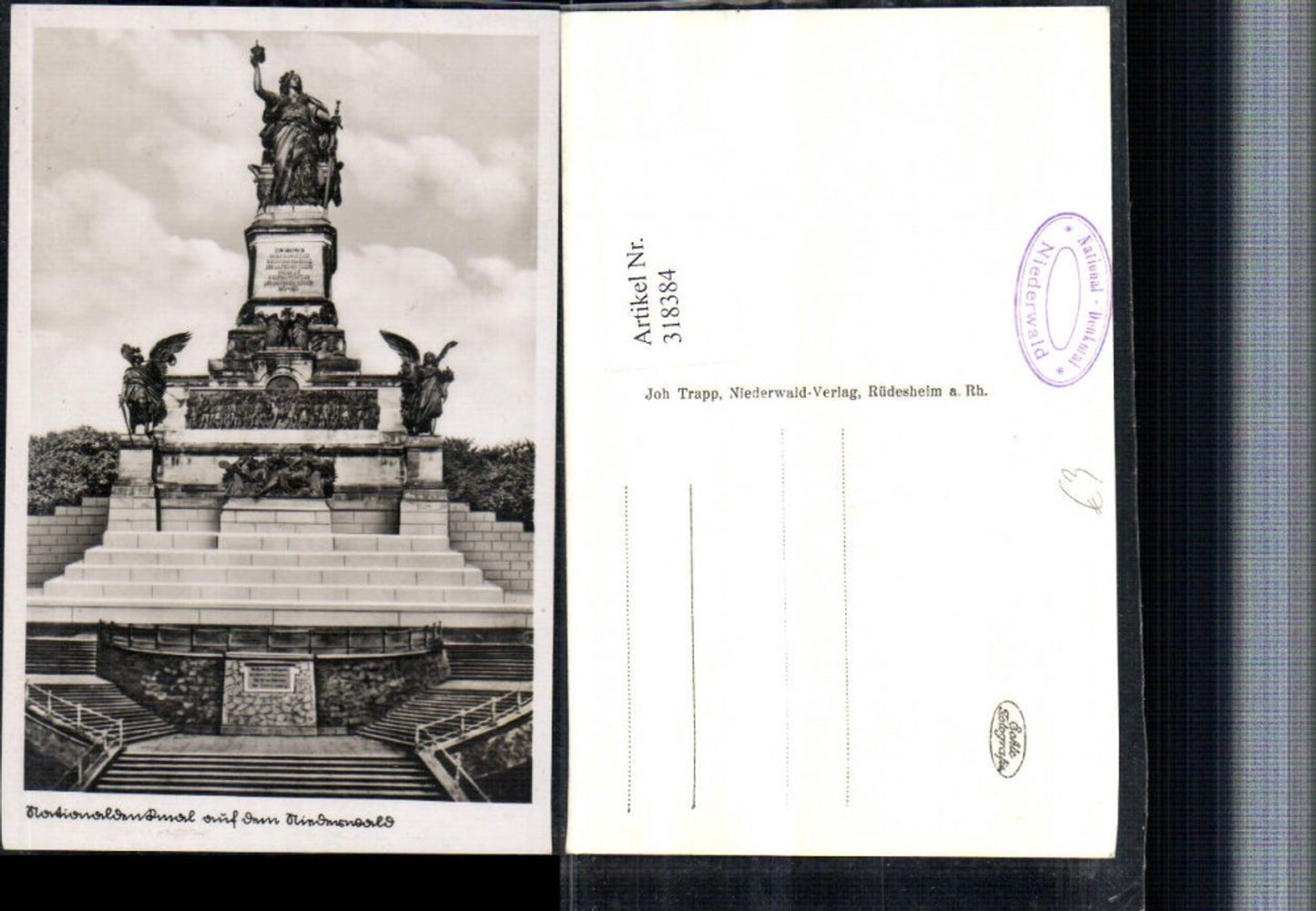 318384,Nationaldenkmal auf dem Niederwald b. Rüdesheim