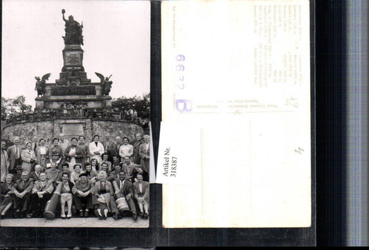 318387,Nationaldenkmal auf dem Niederwald b. Rüdesheim am Rhein Gruppenbild