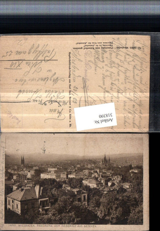 318390,Wiesbaden Totale Panorama vom Kaiserhof