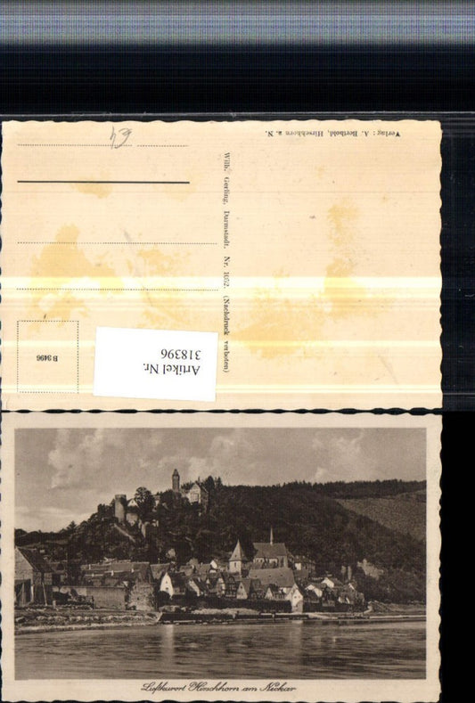 318396,Hirschhorn am Neckar Totale m. Burg