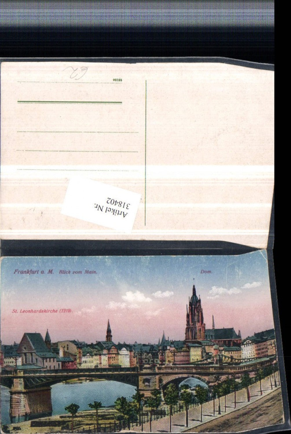318402,Frankfurt am Main Teilansicht Brücke Dom St. Leonhardskirche