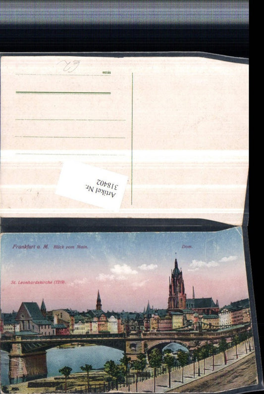 318402,Frankfurt am Main Teilansicht Brücke Dom St. Leonhardskirche