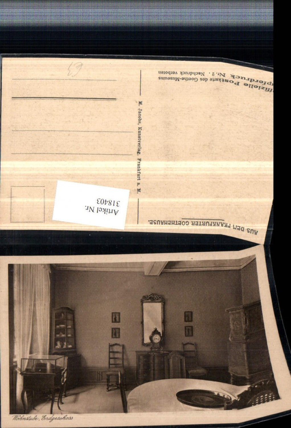 318403,Frankfurt Goethehaus Erdgeschoss Wohnstube Innenansicht