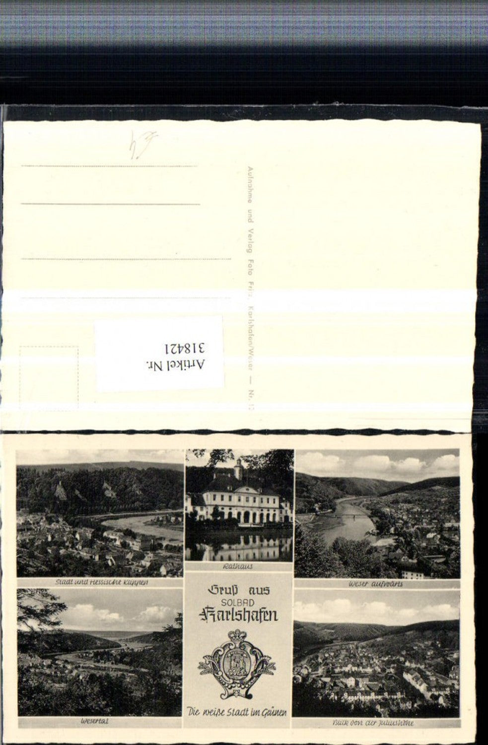 318421,Bad Karlshafen Totale Rathaus Hessische Klippen Mehrbildkarte