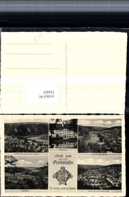 318421,Bad Karlshafen Totale Rathaus Hessische Klippen Mehrbildkarte