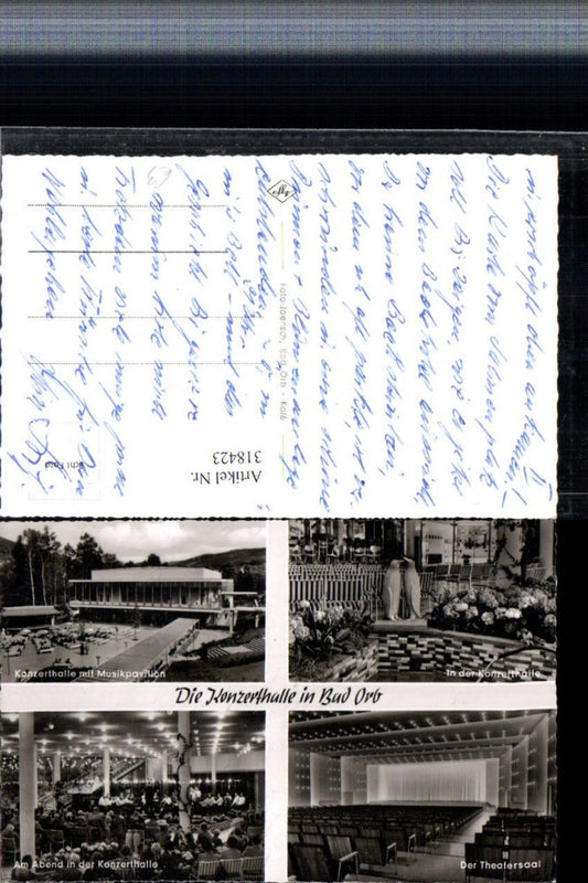 318423,Bad Orb Konzerthalle Musikpavillon Theatersaal Mehrbildkarte