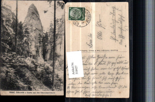 318427,Sächsische Schweiz Partie aus d. Schwedenlöchern b. Rathen