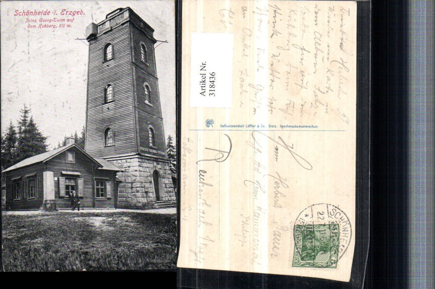 318436,Schönheide im Erzgebirge Prinz Georg-Turm auf d. Kuhberg