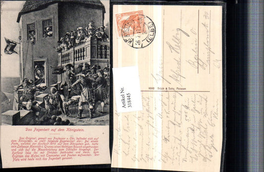 318445,Das Pagenbett auf dem Königstein Sage Text