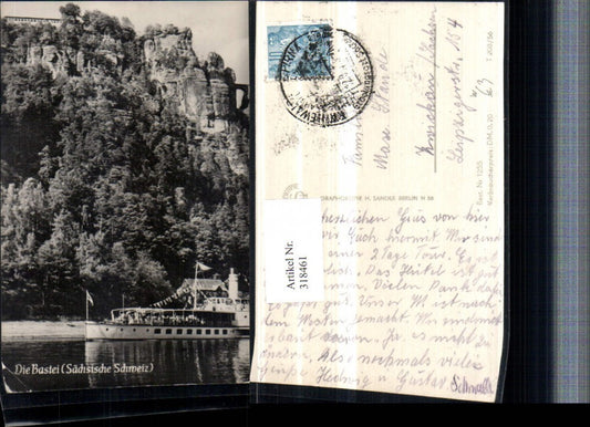 318461,Sächsische Schweiz Die Bastei b. Rathen Dampfer