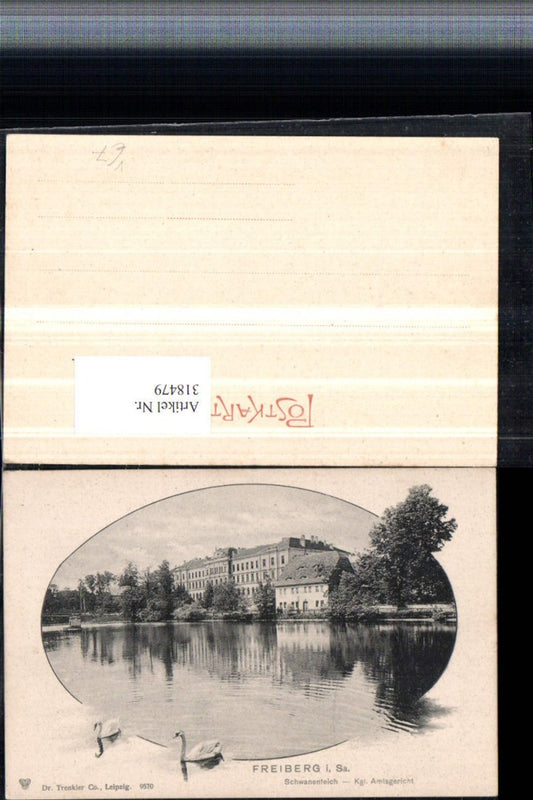 318479,Freiberg in Sachsen Schwanenteich m. Amtsgericht pub Trenkler & Co 9570