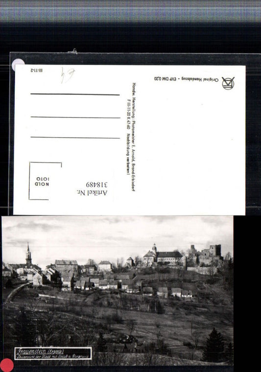 318489,Frauenstein im Erzgebirge Teilansicht m. Schloss u. Burg