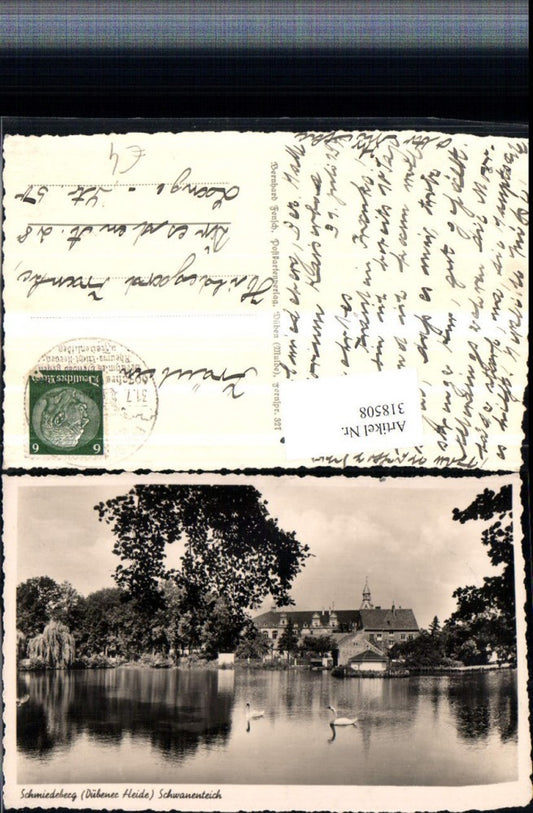 318508,Schmiedeberg Schwanenteich m. Schloss