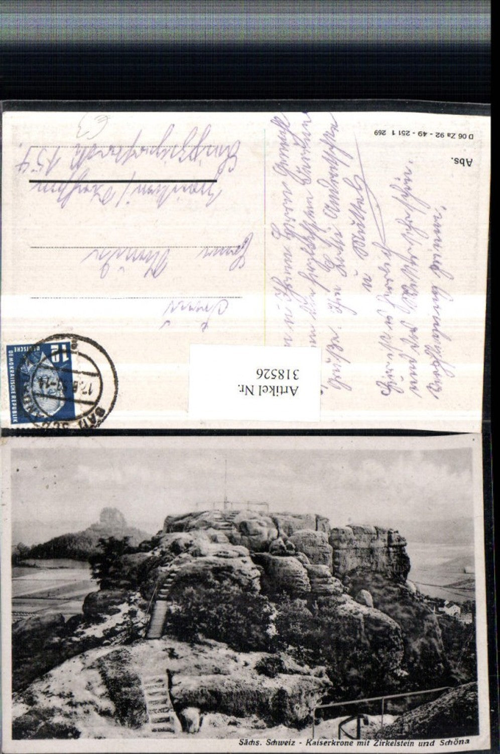 318526,Sächsische Schweiz Kaiserkrone m. Zirkelstein u. Schöna
