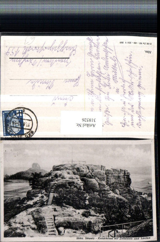 318526,Sächsische Schweiz Kaiserkrone m. Zirkelstein u. Schöna