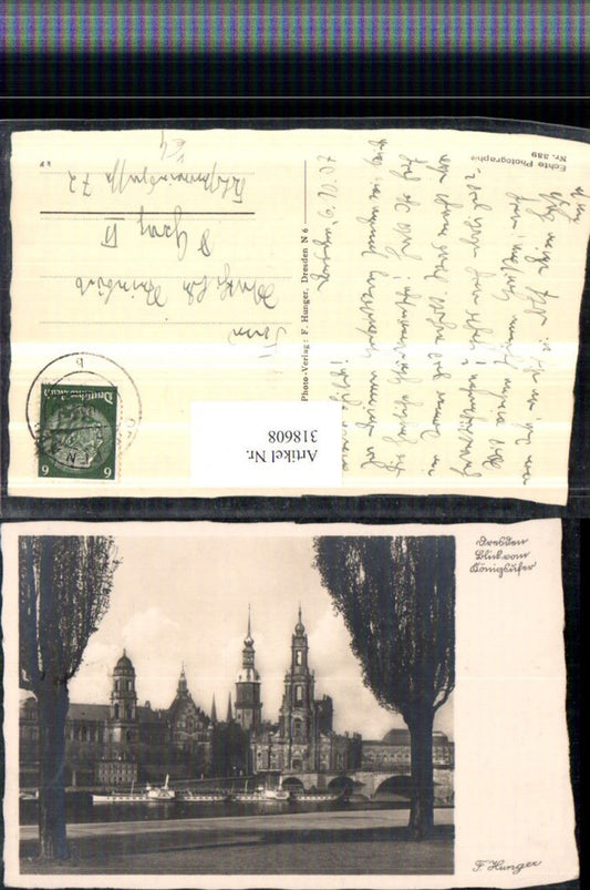 318608,Dresden Blick vom Königsufer Teilansicht Kirche Brücke pub Foto F. Hunger