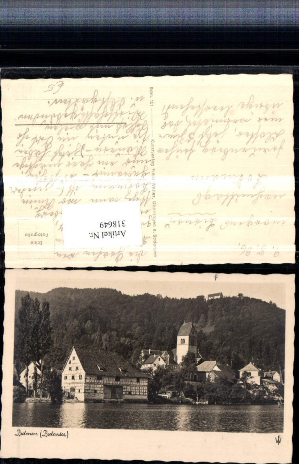 318649,Bodman am Bodensee Teilansicht Kirchenturm